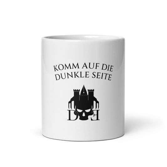 Tasse "Komm auf die dunkle Seite" weiß